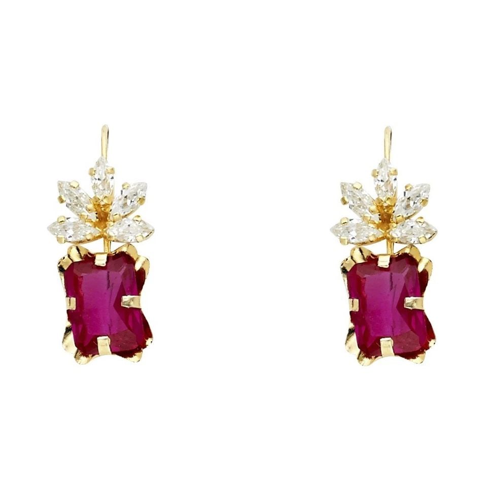NEW 14K YELLOW GOLD STUD EARRINGS (1 of 1)