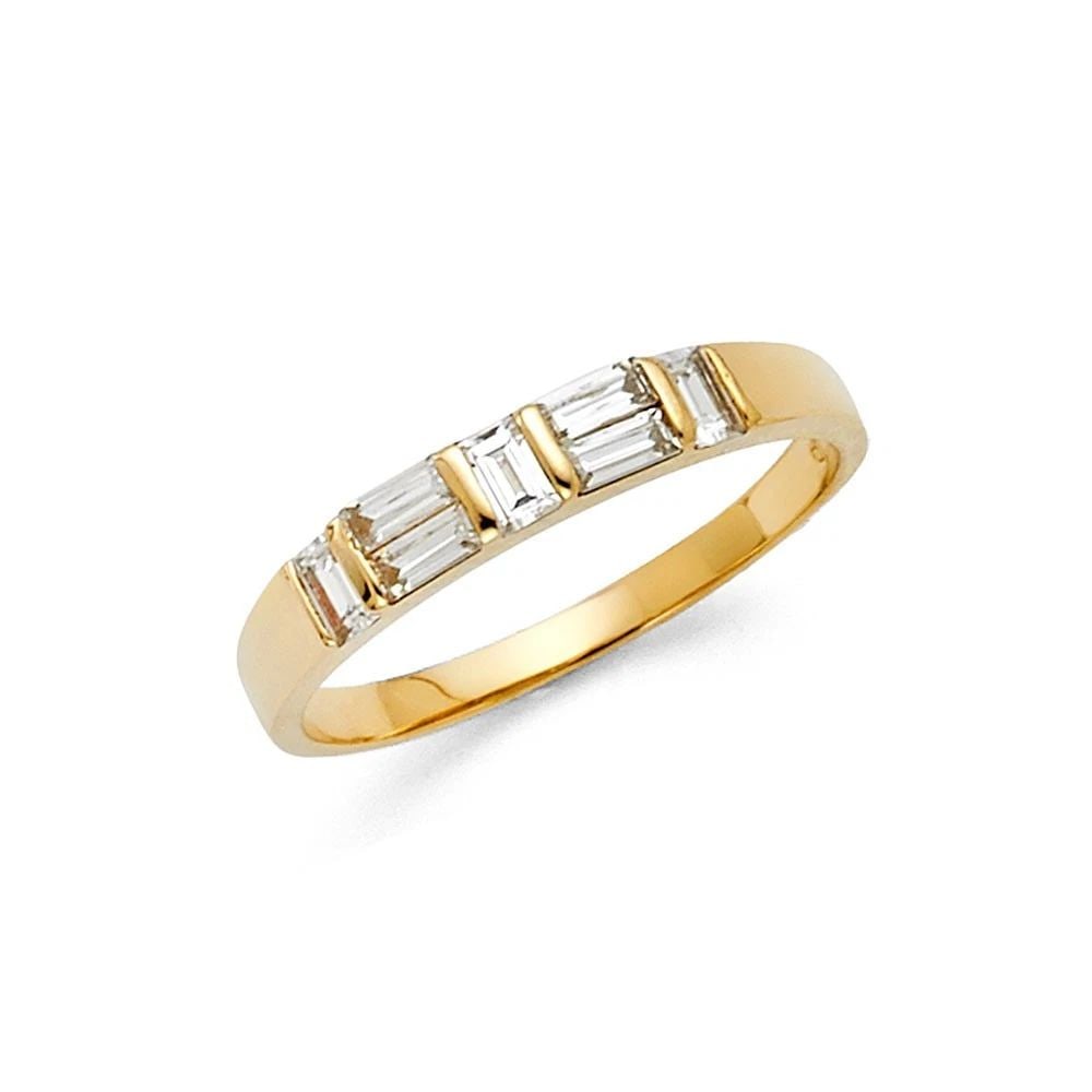 NEW 14K YELLOW GOLD LADIES WEDDING BAND- SIZE 7 (1 of 2)