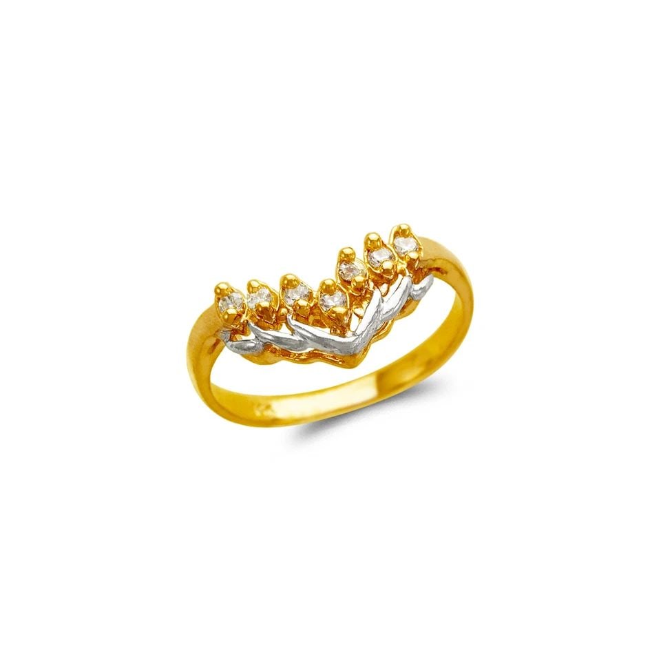 NEW 14K TWO TONE GOLD LADIES FASHION RING: NEW 14K TWO TONE GOLD LADIES FASHION RING LADIES FASHION RING NEW 14K TWO TONE GOLD SIZE Apx: 9mm WEIGHT: 1.8g