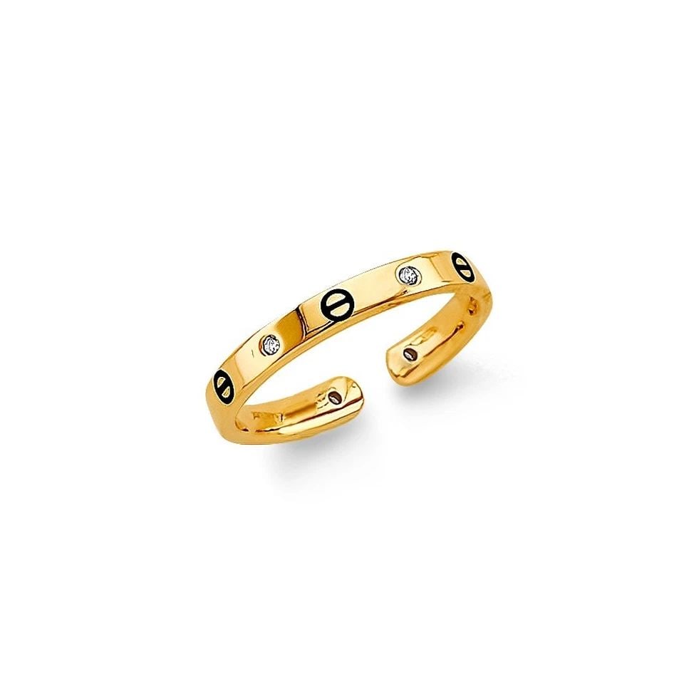NEW 14K YELLOW GOLD TOE RING (1 of 1)