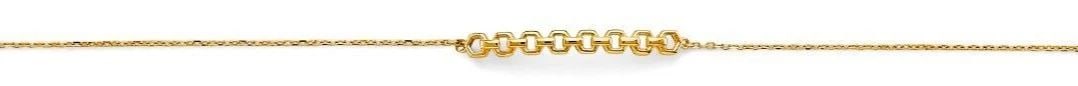 NEW 14K YELLOW GOLD CENTER ID BRACELET (1 of 2)