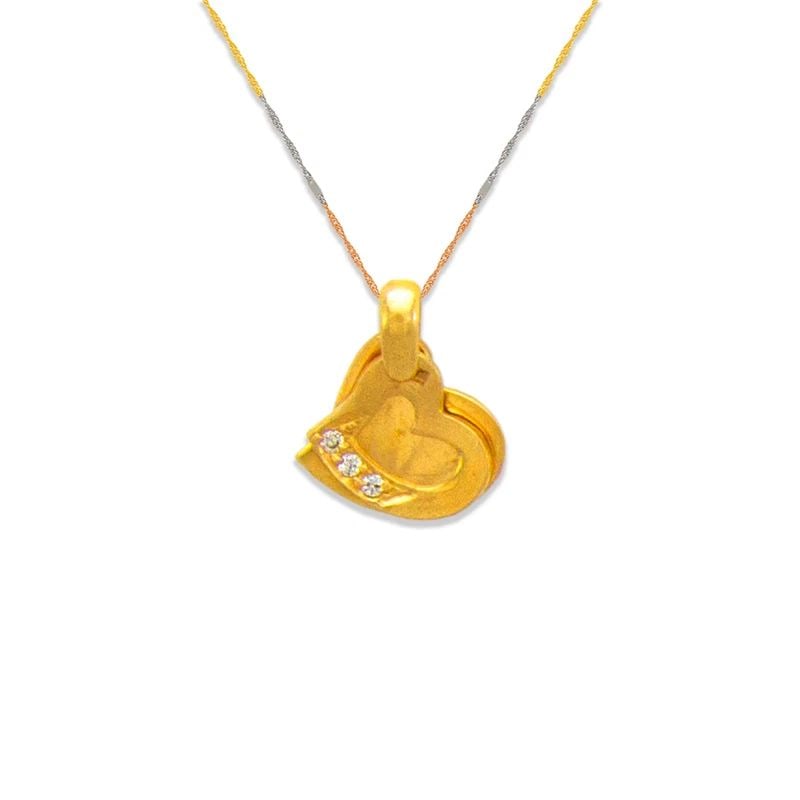 NEW 14K YELLOW GOLD TWO HEARTS PENDANT: NEW 14K YELLOW GOLD TWO HEARTS PENDANT TWO HEARTS PENDANT NEW 14K YELLOW GOLD Apx. WIDTH: 12x10mm Apx WEIGHT: 1.7g