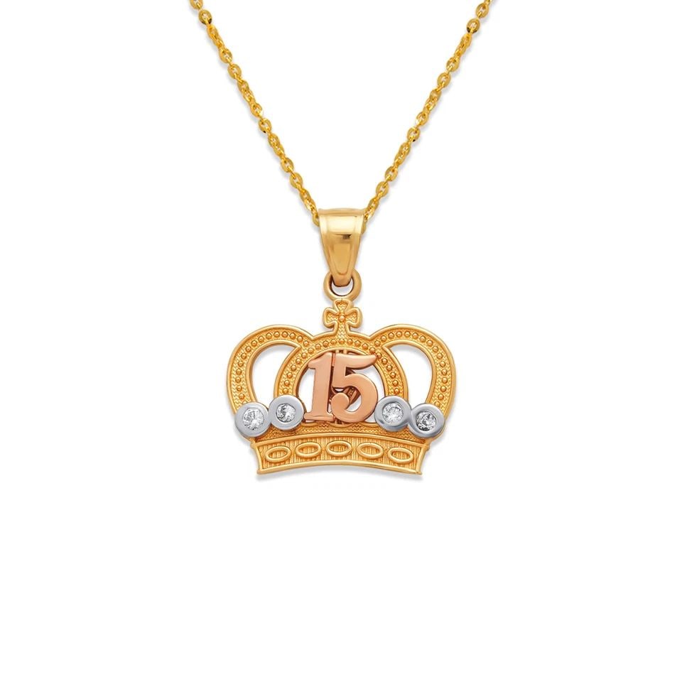 NEW 14K TRICOLOR GOLD 15 ANOS HEART PENDANT: NEW 14K TRICOLOR GOLD 15 ANOS HEART PENDANT 15 ANOS HEART PENDANT NEW 14K TRICOLOR GOLD Apx. WIDTH: 18x14mm Apx WEIGHT: 1.7g