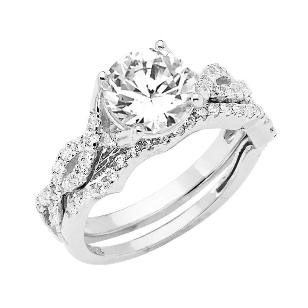 NEW 14K WHITE GOLD LADIES WEDDING BAND -SIZE 7 (1 of 2)