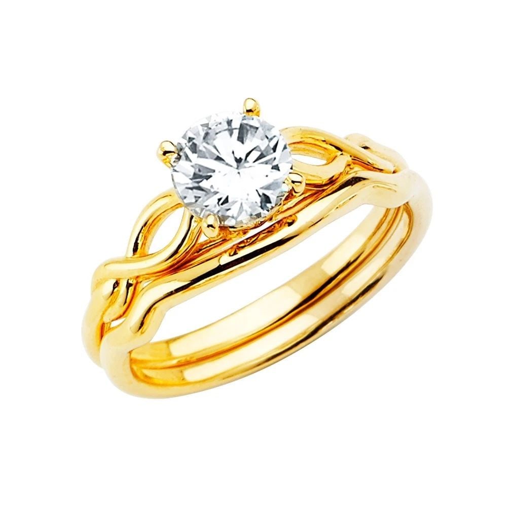 NEW 14K YELLOW GOLD LADIES WEDDING BAND- SIZE 7 (1 of 1)