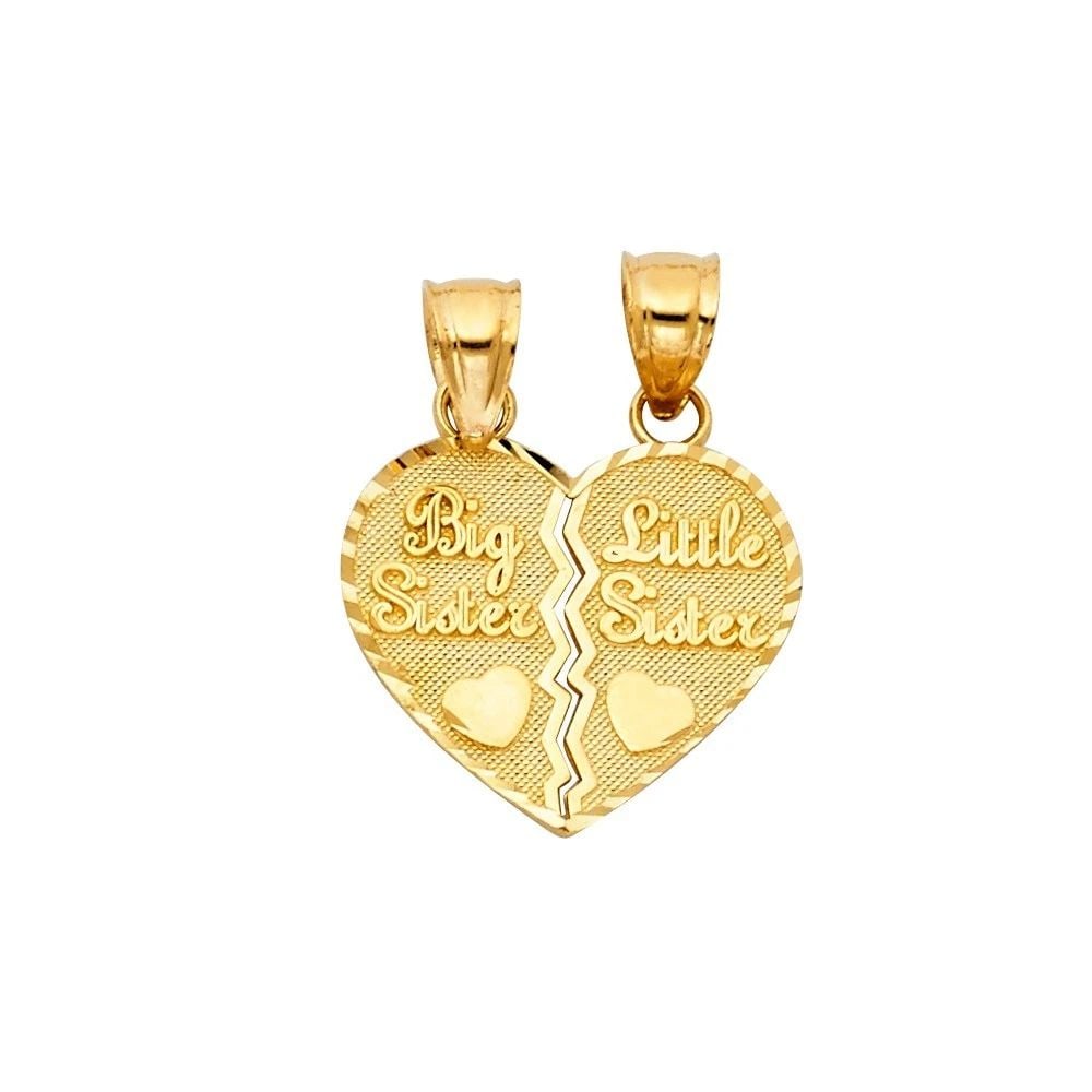 NEW 14K YELLOW GOLD HEART 2 PIECE PENDANT: NEW 14K YELLOW GOLD HEART 2 PIECE PENDANT HEART 2 PIECE PENDANT NEW 14K YELLOW GOLD Height : 20 mm Width : 15 mm Apx. WEIGHT : 1.6g