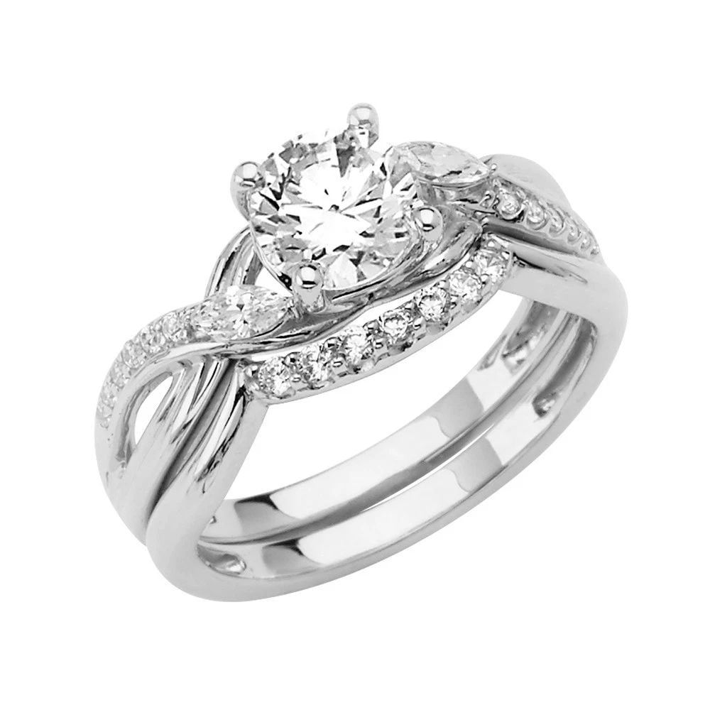 NEW 14K WHITE GOLD LADIES WEDDING BAND -SIZE 7 (1 of 2)