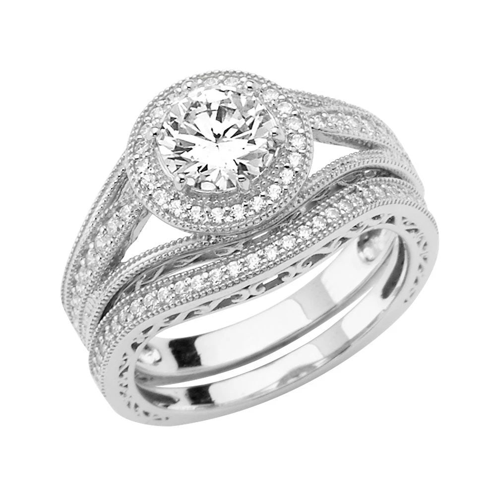 NEW 14K WHITE GOLD LADIES WEDDING BAND- SIZE 7 (1 of 2)