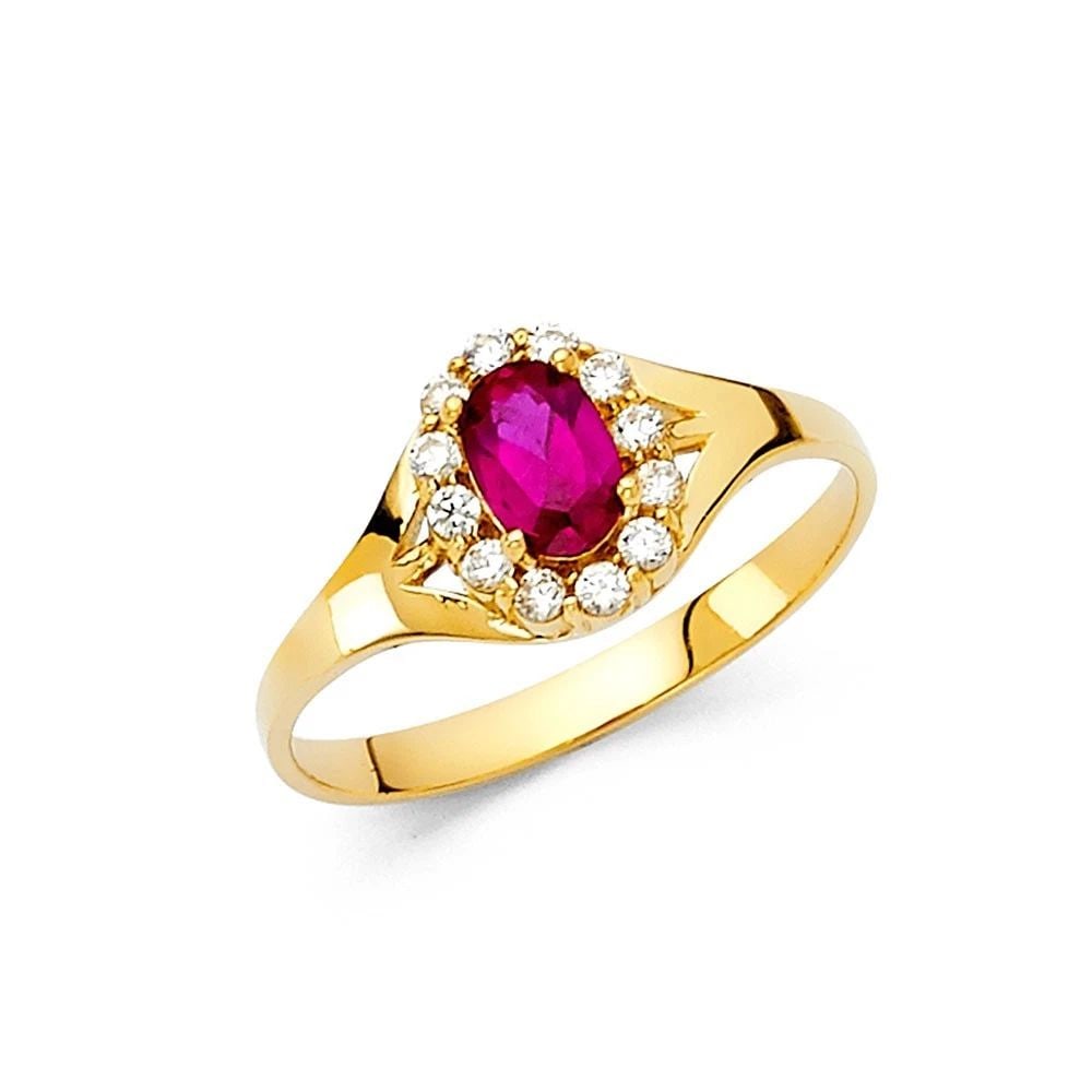 NEW 14K YELLOW GOLD LADIES RING - SIZE 7 (1 of 2)