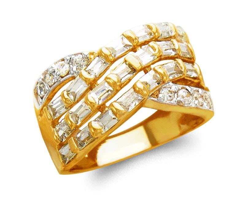 NEW 14K TWO TONE GOLD LADIES FASHION RING: NEW 14K TWO TONE GOLD LADIES FASHION RING LADIES FASHION RING NEW 14K TWO TONE GOLD Apx. WIDTH: 12mm Apx. WEIGHT: 6.9g