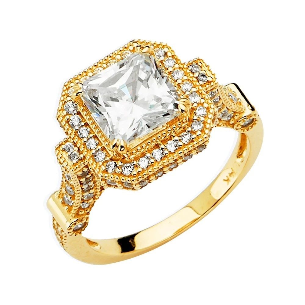NEW 14K YELLOW GOLD ENGAGEMENT RING (1 of 2)