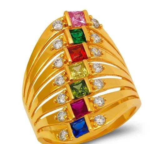 NEW 14K YELLOW GOLD MOTHER'S 7-LINE RING: NEW 14K YELLOW GOLD MOTHER'S 7-LINE RING MOTHER'S 7-LINE RING NEW 14K YELLOW GOLD SIZE Apx: 25mm Apx WEIGHT: 6.7g
