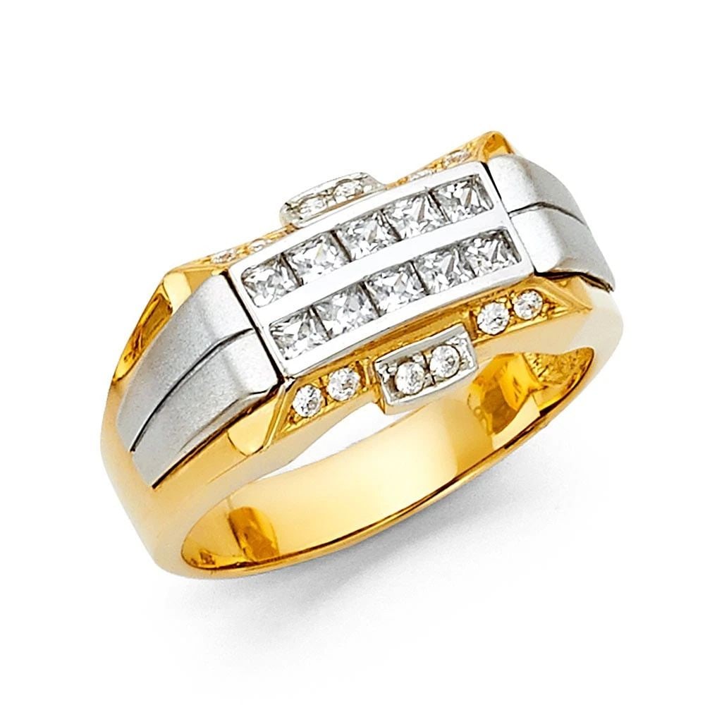 NEW 14K YELLOW GOLD MEN'S RING - SIZE 10: NEW 14K YELLOW GOLD MEN'S RING MEN'S RING NEW 14K YELLOW GOLD WIDTH : 10 mm WEIGHT : 6.7g