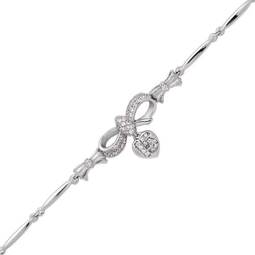 NEW 14K WHITE GOLD FANCY 15 ANOS BRACELET: NEW 14K WHITE GOLD FANCY 15 ANOS BRACELET FANCY 15 ANOS BRACELET NEW 14K WHITE GOLD LENGTH: 7" inch AVERAGE Apx WEIGHT: 6.6g