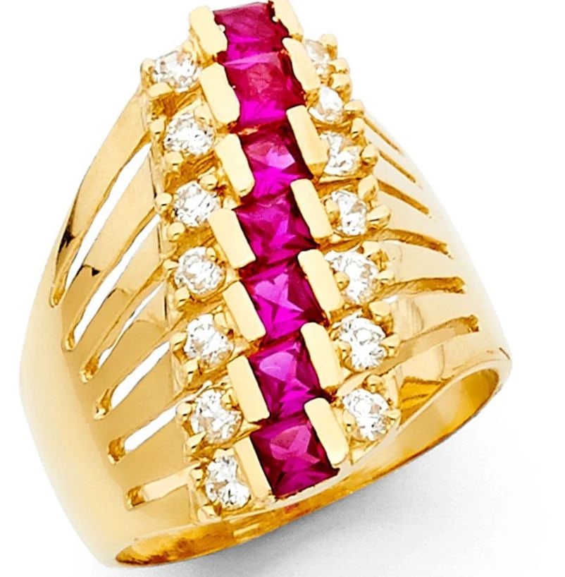 NEW 14K YELLOW GOLD SEMANARIO RING: NEW 14K YELLOW GOLD SEMANARIO RING SEMANARIO RING NEW 14K YELLOW GOLD WIDTH : 22 mm WEIGHT : 6.6g