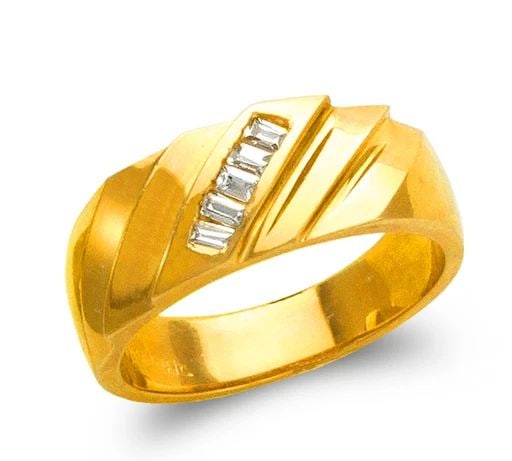 NEW 14K YELLOW GOLD MEN'S COUPLE RING (1 of 2)