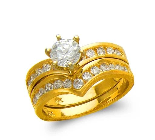 NEW 14K YELLOW GOLD LADIES FASHION SOLITAIRE RING (1 of 2)