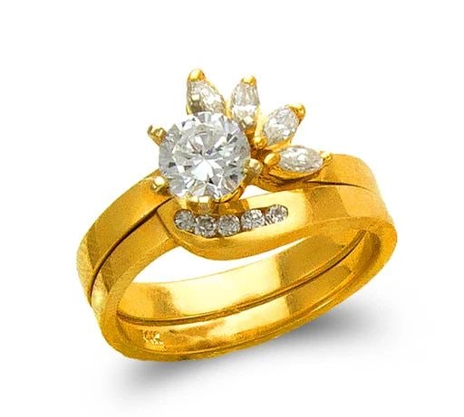 NEW 14K YELLOW GOLD LADIES FASHION SOLITAIRE RING (1 of 2)