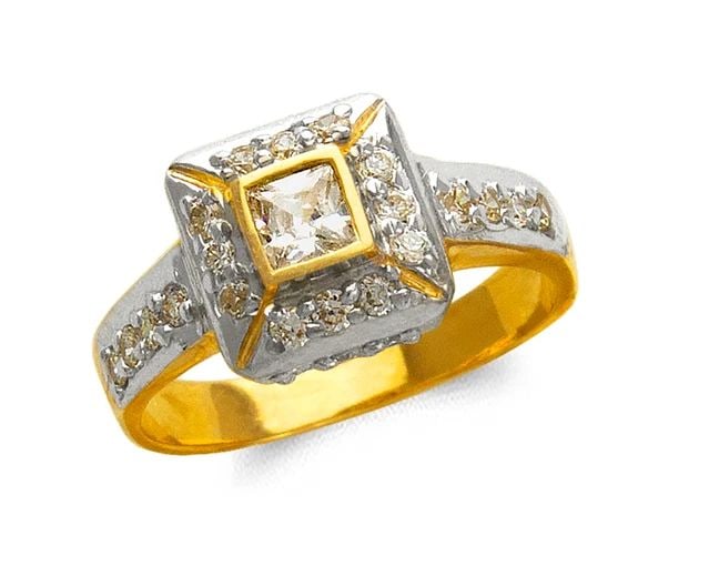 NEW 14K TWO TONE GOLD LADIES FASHION SOLITAIRE RING: NEW 14K TWO TONE GOLD LADIES FASHION SOLITAIRE RING LADIES FASHION SOLITAIRE RING NEW 14K TWO TONE GOLD Apx. WIDTH: 10mm Apx. WEIGHT: 6.4g
