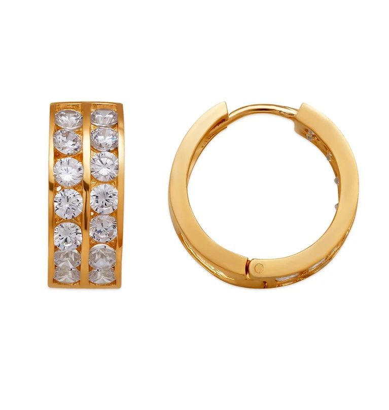 NEW 14K YELLOW GOLD 18MM HUGGIE EARRINGS: NEW 14K YELLOW GOLD 18MM HUGGIE EARRINGS 18MM HUGGIE EARRINGS NEW 14K YELLOW GOLD Width: Approx. 18mm Apx WEIGHT: 6.4g