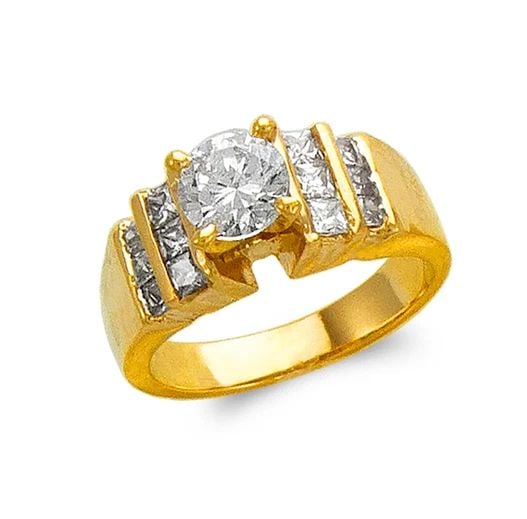 NEW 14K YELLOW GOLD LADIES FASHION SOLITAIRE RING: NEW 14K YELLOW GOLD LADIES FASHION SOLITAIRE RING LADIES FASHION SOLITAIRE RING NEW 14K YELLOW GOLD SIZE Apx: 7mm Apx WEIGHT: 6.3g