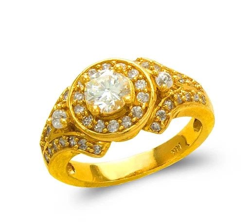 NEW 14K YELLOW GOLD LADIES FASHION SOLITAIRE RING: NEW 14K YELLOW GOLD LADIES FASHION SOLITAIRE RING LADIES FASHION SOLITAIRE RING NEW 14K YELLOW GOLD Apx. SIZE: 10mm Apx. WEIGHT: 6.3g