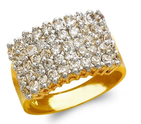 NEW 14K TWO TONE GOLD LADIES FASHION RING (1 of 2)