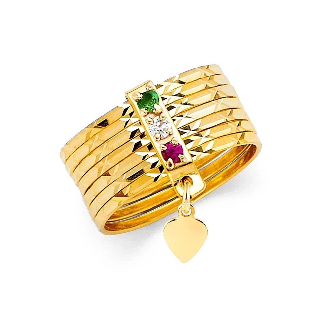 NEW 14K YELLOW GOLD 8MM 7DAYS BAND RING - SIZE 6-10 (1 of 2)