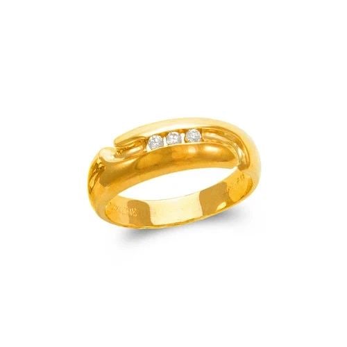 NEW 14K YELLOW GOLD MEN'S COUPLE RING (1 of 2)