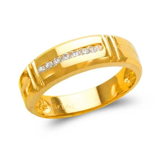 NEW 14K YELLOW GOLD MEN'S COUPLE RING: NEW 14K YELLOW GOLD MEN'S COUPLE RING MEN'S COUPLE RING NEW 14K YELLOW GOLD SIZE Apx: 8mm Apx WEIGHT: 6.1g