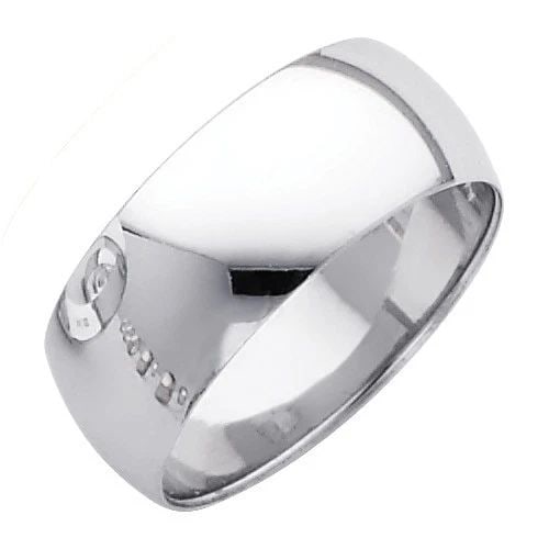 NEW 14K WHITE GOLD 8MM PLAIN WEDDING BAND: NEW 14K WHITE GOLD 8MM PLAIN WEDDING BAND 8MM PLAIN WEDDING BAND NEW 14K WHITE GOLD WIDTH: 8 mm Apx. WEIGHT: 6.1g
