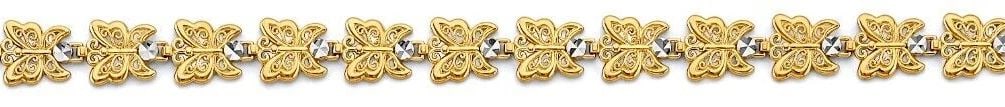NEW 14K TWO TONE GOLD BUTTERFLY BRACELET (1 of 2)