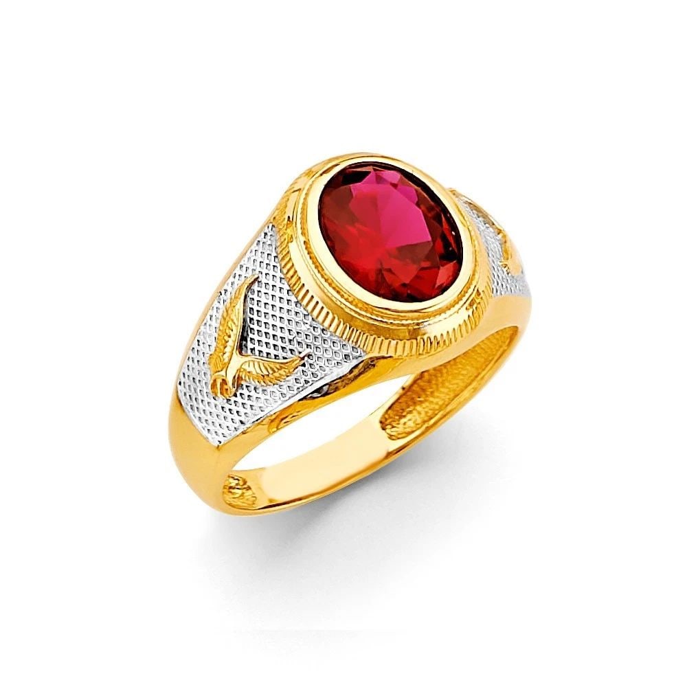 NEW 14K TWO TONE GOLD MEN'S RING - SIZE 10: NEW 14K TWO TONE GOLD MEN'S RING MEN'S RING NEW 14K TWO TONE GOLD WIDTH : WEIGHT : 5.9g