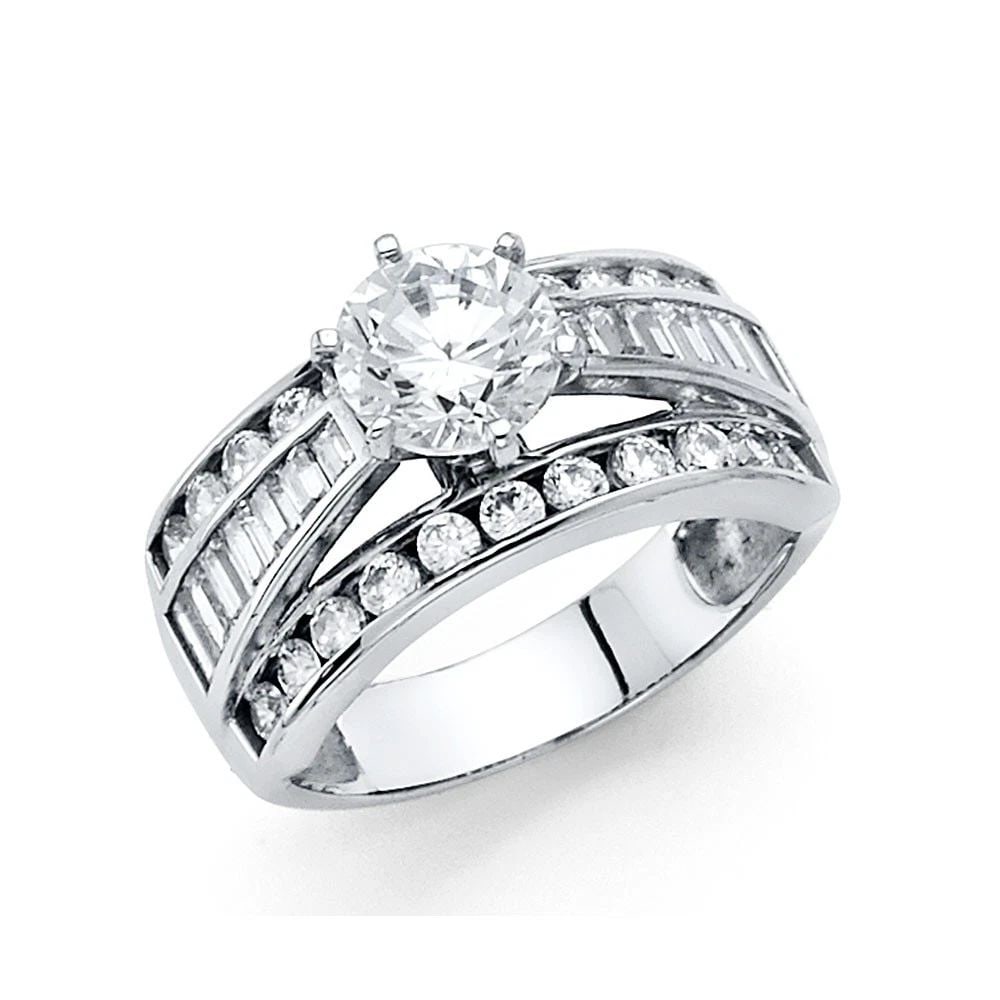 NEW 14K WHITE GOLD ENGAGEMENT RING (1 of 2)