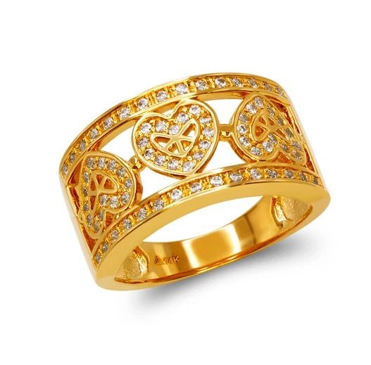 NEW 14K YELLOW GOLD LADIES FANCY RING (1 of 2)