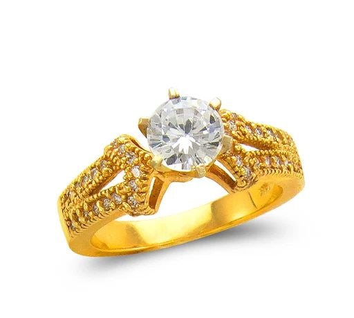 NEW 14K YELLOW GOLD LADIES FASHION SOLITAIRE RING: NEW 14K YELLOW GOLD LADIES FASHION SOLITAIRE RING LADIES FASHION SOLITAIRE RING NEW 14K YELLOW GOLD Apx. SIZE: 7mm Apx. WEIGHT: 5.7g