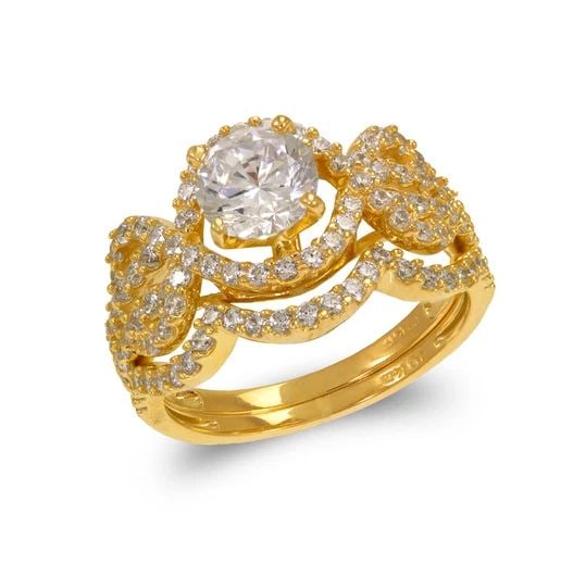 NEW 14K YELLOW GOLD LADIES FANCY TWO-PIECE RING: NEW 14K YELLOW GOLD LADIES FANCY TWO-PIECE RING LADIES FANCY TWO-PIECE RING NEW 14K YELLOW GOLD Apx. SIZE: 6mm Apx. WEIGHT: 5.7g