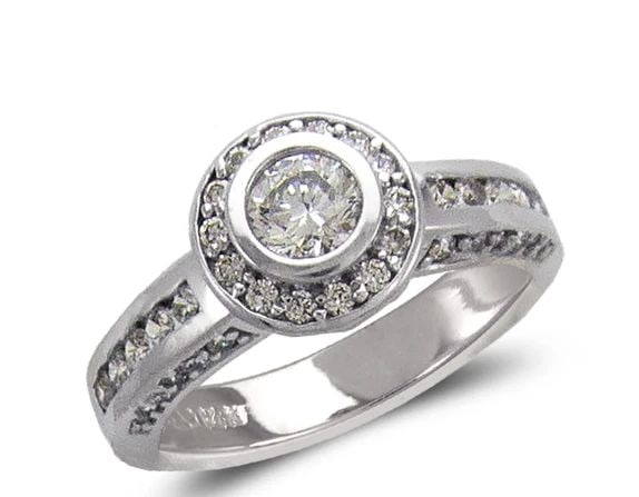 NEW 14K WHITE GOLD LADIES FASHION WHITE SOLITAIRE RING: NEW 14K WHITE GOLD LADIES FASHION WHITE SOLITAIRE RING LADIES FASHION WHITE SOLITAIRE RING NEW 14K WHITE GOLD Apx. WIDTH: 10mm Apx. WEIGHT: 5.7g