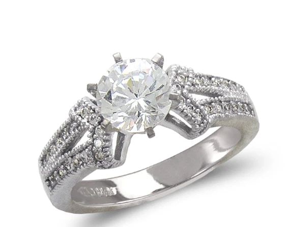 NEW 14K WHITE GOLD LADIES FASHION WHITE SOLITAIRE RING: NEW 14K WHITE GOLD LADIES FASHION WHITE SOLITAIRE RING LADIES FASHION WHITE SOLITAIRE RING NEW 14K WHITE GOLD Apx. WIDTH: 7mm Apx. WEIGHT: 5.7g