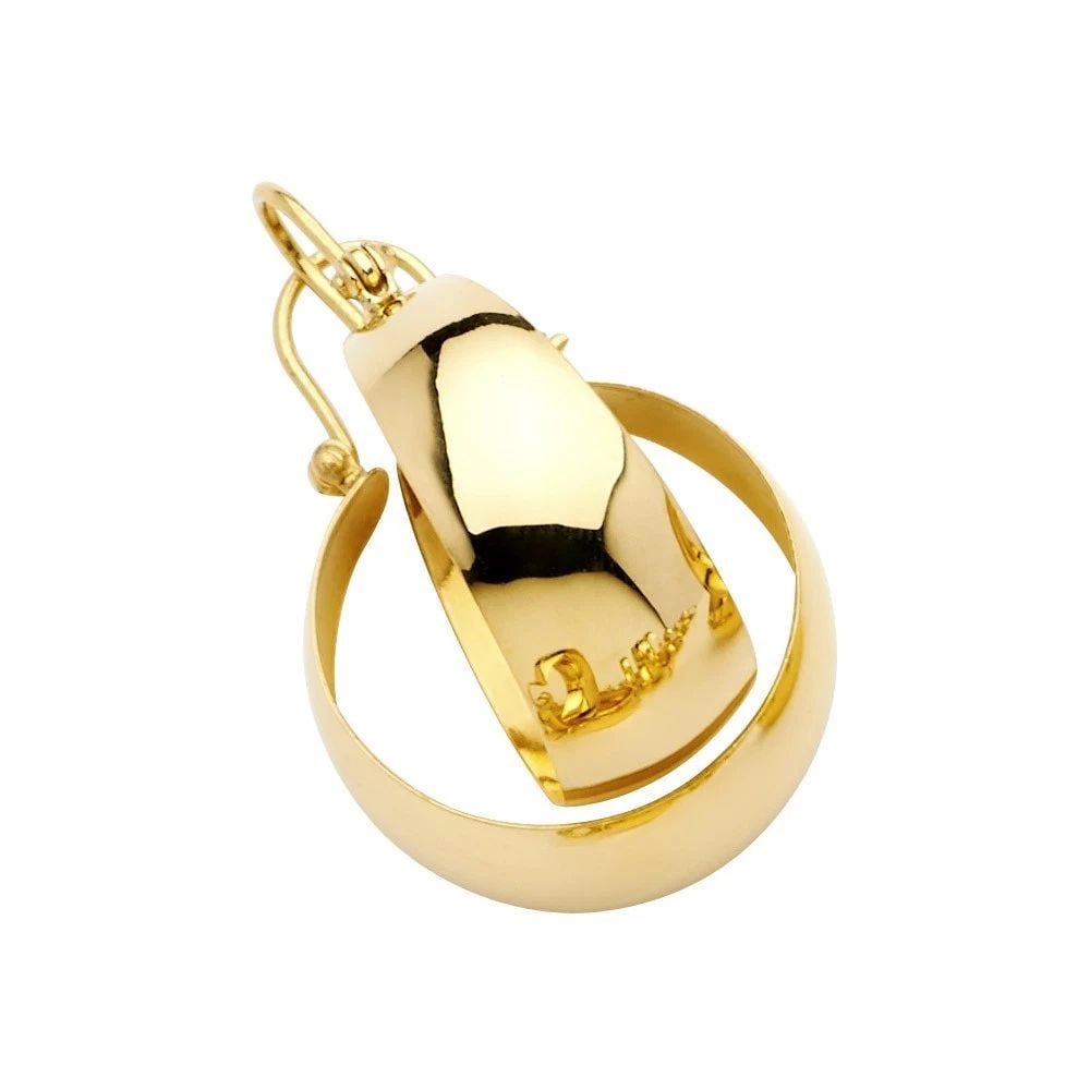 NEW 14K YELLOW GOLD PLAIN GRADUATED HOOP EARRINGS: NEW 14K YELLOW GOLD PLAIN GRADUATED HOOP EARRINGS PLAIN GRADUATED HOOP EARRINGS NEW 14K YELLOW GOLD HEIGHT - 20 mm WIDTH - 20 mm Apx WEIGHT - 4.3 g