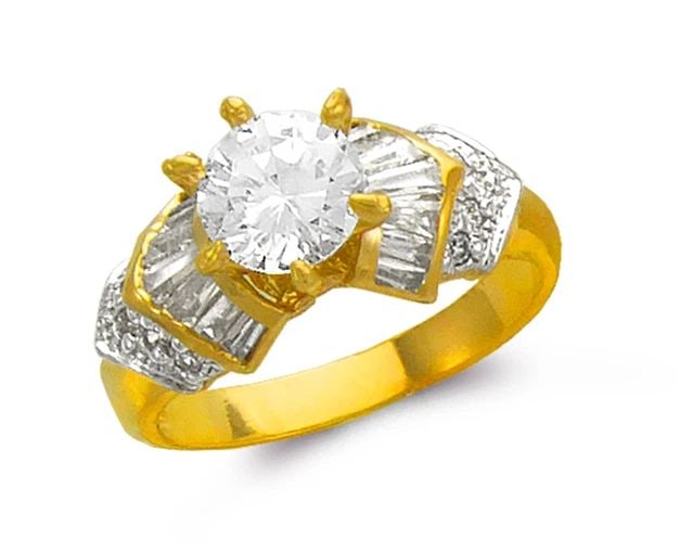 NEW 14K TWO TONE GOLD LADIES FASHION SOLITAIRE RING: NEW 14K TWO TONE GOLD LADIES FASHION SOLITAIRE RING LADIES FASHION SOLITAIRE RING NEW 14K TWO TONE GOLD Apx. WIDTH: 9mm Apx. WEIGHT: 5.6g