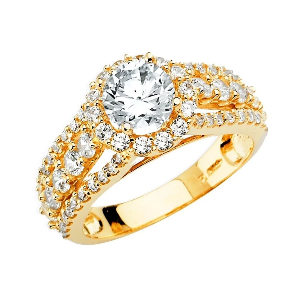 NEW 14K YELLOW GOLD ENGAGEMENT RING (1 of 1)