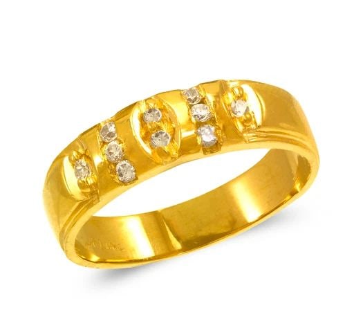 NEW 14K YELLOW GOLD MEN'S COUPLE RING (1 of 2)