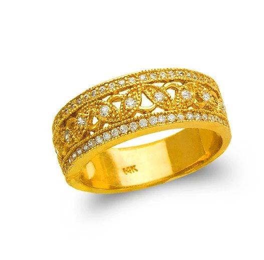 NEW 14K YELLOW GOLD LADIES FASHION BAND RING (1 of 2)