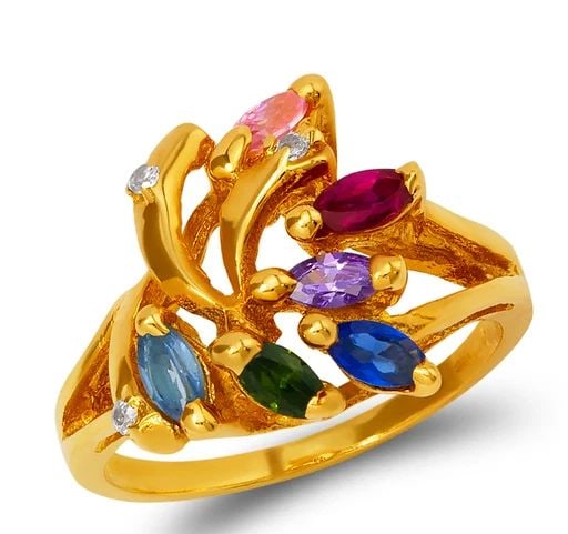 NEW 14K YELLOW GOLD MOTHER'S RING (1 of 2)