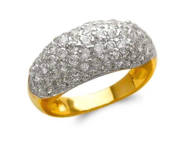 NEW 14K TWO TONE GOLD LADIES FASHION RING: NEW 14K TWO TONE GOLD LADIES FASHION RING LADIES FASHION RING NEW 14K TWO TONE GOLD Apx. WIDTH: 10mm Apx. WEIGHT: 5.0g