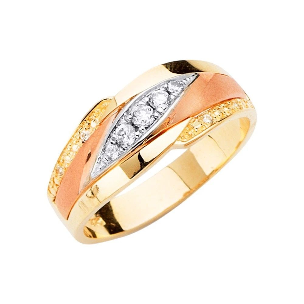 NEW 14K TRI COLOR GOLD MEN'S WEDDING BAND/TRIO SET - SIZE 10: NEW 14K TRI COLOR GOLD MEN'S WEDDING BAND/TRIO SET MEN'S WEDDING BAND/TRIO SET NEW 14K TRI COLOR GOLD WIDTH : WEIGHT : 4.9g