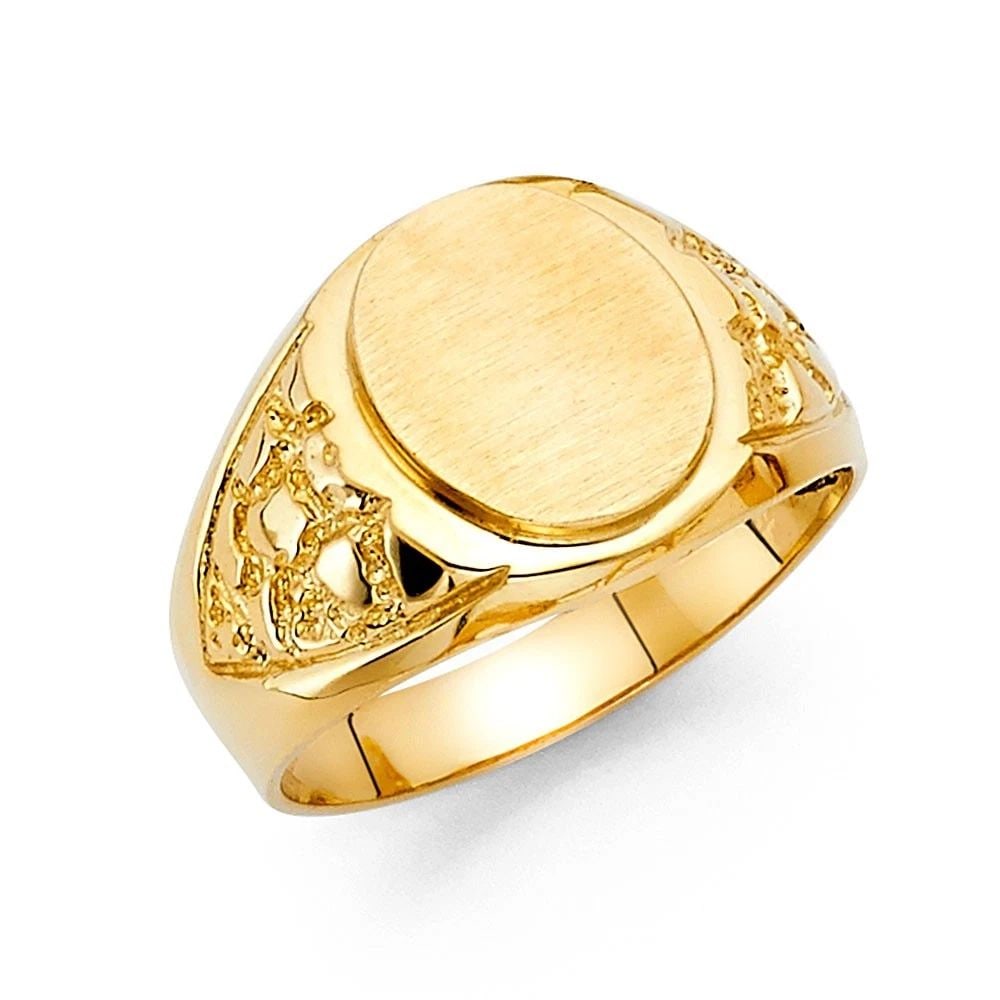 NEW 14K YELLOW GOLD MEN'S RING - SIZE 10: NEW 14K YELLOW GOLD MEN'S RING MEN'S RING NEW 14K YELLOW GOLD WIDTH : 18 mm WEIGHT : 4.9g