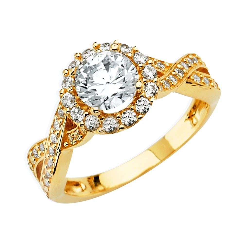 NEW 14K YELLOW GOLD ENGAGEMENT RING (1 of 2)