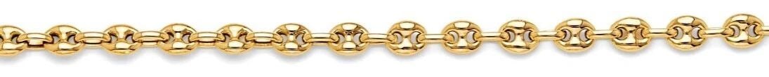 NEW 14K YELLOW GOLD PUFFED MARINER BRACELET (1 of 2)